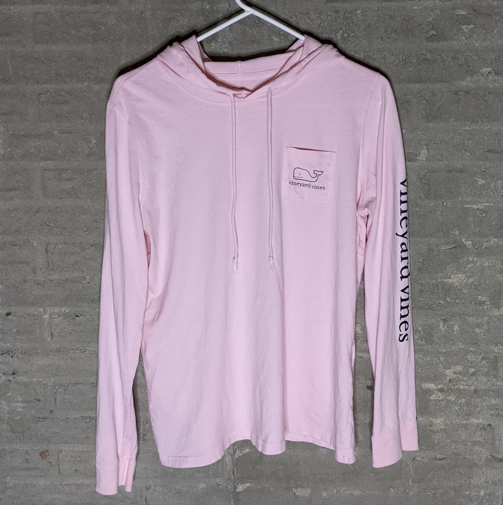 Vineyard Vines Long Sleeve T-shirt Hoodie Women's Size Medium Pink